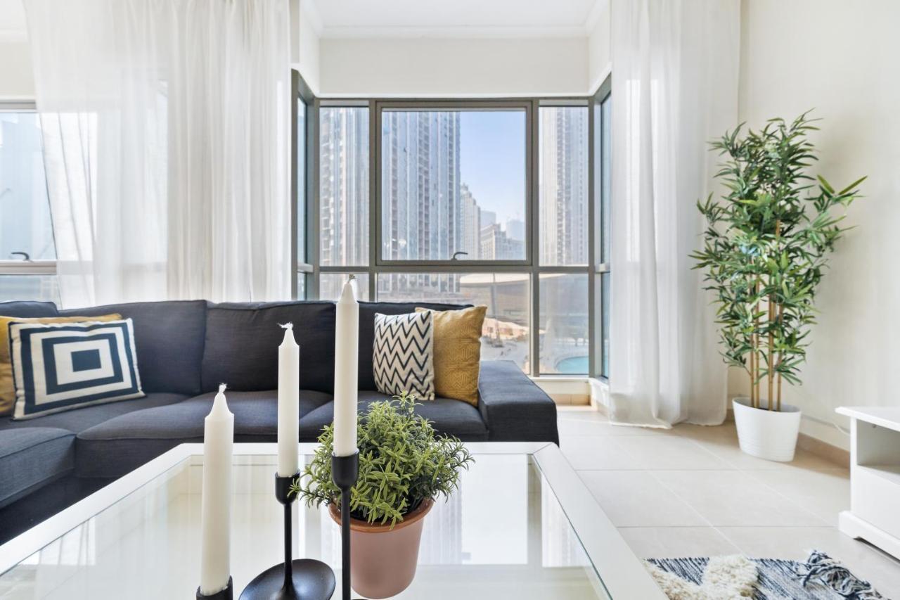 Stylish Apartment With Partial Burj Khalifa View 迪拜 外观 照片