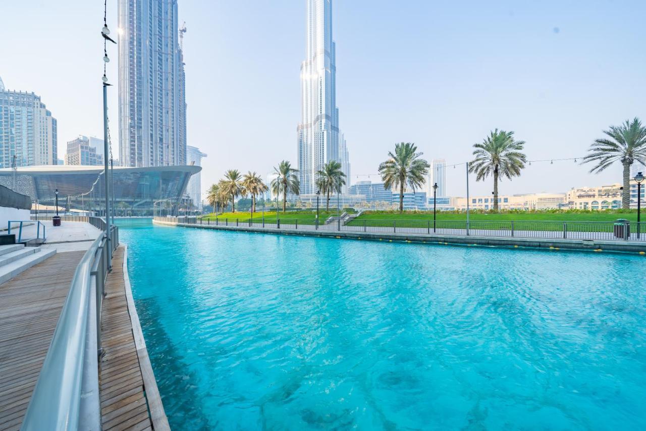 Stylish Apartment With Partial Burj Khalifa View 迪拜 外观 照片